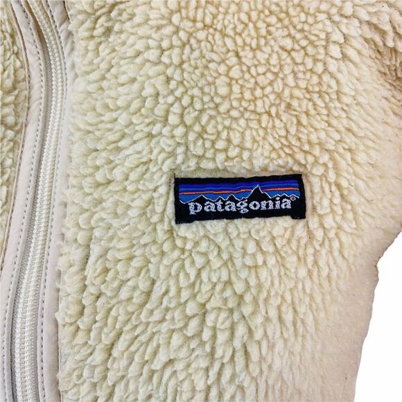 Patagonia Synchilla High Pile Full Zip Fleece Cream Jacket Medium - Picture 2 of 10